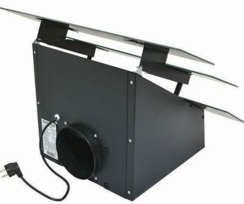 Витяжка кухонна Grunhelm GVN0 3521B похила, продуктивність 750 м3, розміри: 60ш*38в*44г см, пульт ДК, чорне скло, гарантія 2 роки, Туреччина - зображення 8