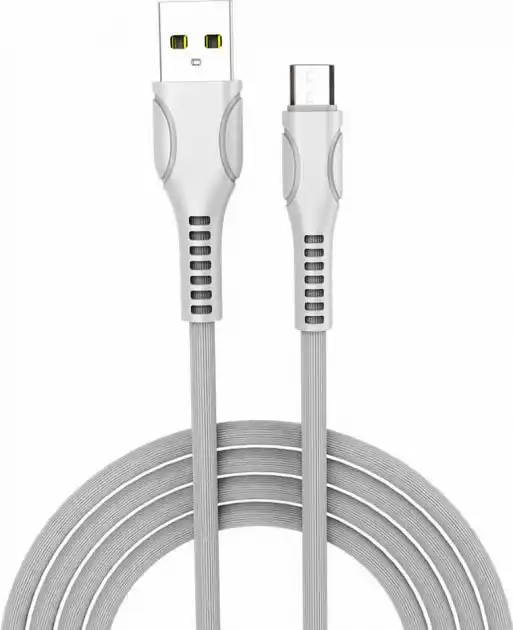 Кабелі USB Konfulon DC-03C Type-C, 2m, 2A, White - зображення 5