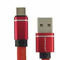 Фото товару Кабелі USB Konfulon S76, Micro, 1m, 3A, Red