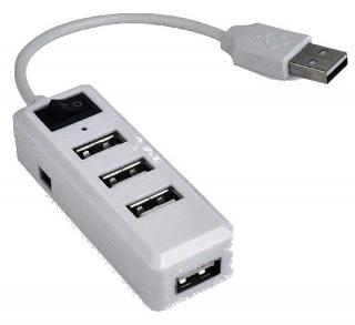 Фото товару USB-хаб Gembird UHB-U2P4-21 на 4 порти з кнопкою (USB 2.0)