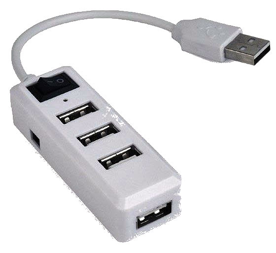 USB-хаб Gembird UHB-U2P4-21 на 4 порти з кнопкою (USB 2.0) - зображення 1
