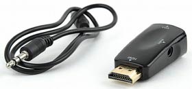Фото товару Перетворювач сигналу з HDMI на VGA з аудіо кабелем