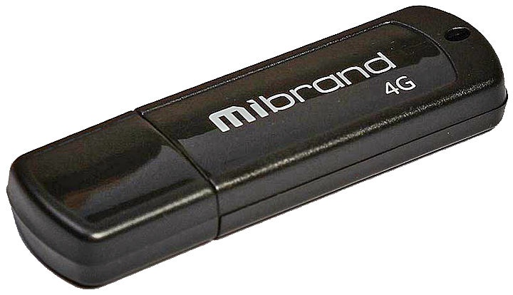 Флеш память USB Mibrand Grizzly 4Gb USB 2.0 Black - изображение 1