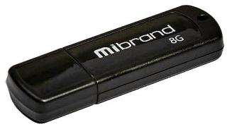 Фото товару Флешка 8 Гб Mibrand Grizzly USB 2.0 чорна