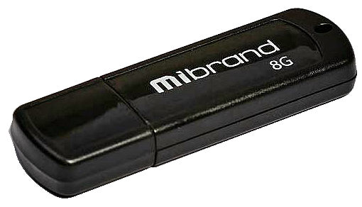 Флеш память USB Mibrand Grizzly 8Gb USB 2.0 Black - изображение 1