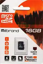 Фото товара Карта памяти 16Gb microSDHC UHS-I Mibrand