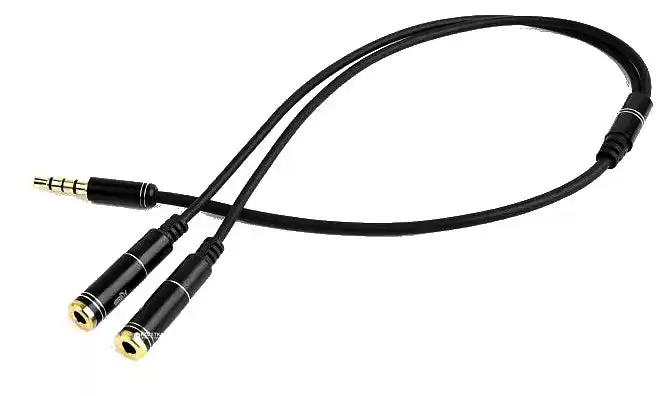 Кабель аудіо 3,5 4pin папа/2x3.5 3 pin мама CCA-417 - зображення 5