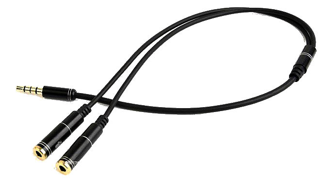 Кабель аудіо 3,5 4pin папа/2x3.5 3 pin мама CCA-417 - зображення 1