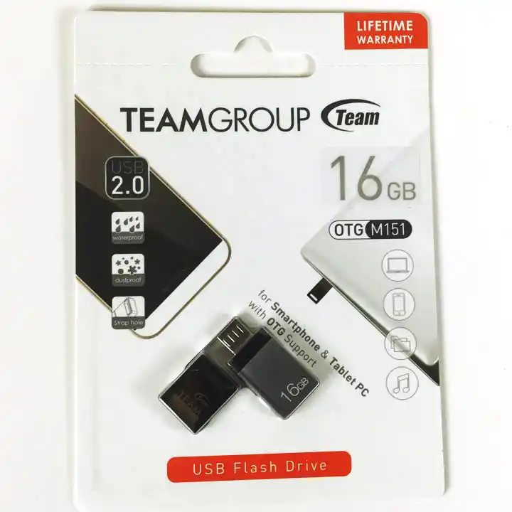 Флешка 16 Гб Team OTG M151 USB 2.0 сіра - зображення 5
