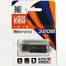 Фото товара Флеш память USB Mibrand Cougar 32Gb USB 2.0 серая