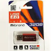 Фото товара Флеш память USB Mibrand Cougar 32Gb USB 2.0 красная