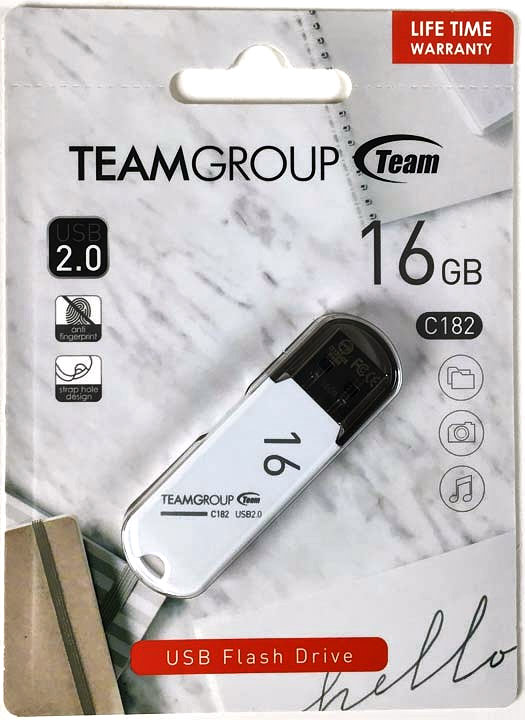 Флешка 16 Гб Team Group С182 USB 2.0 біла - зображення 6