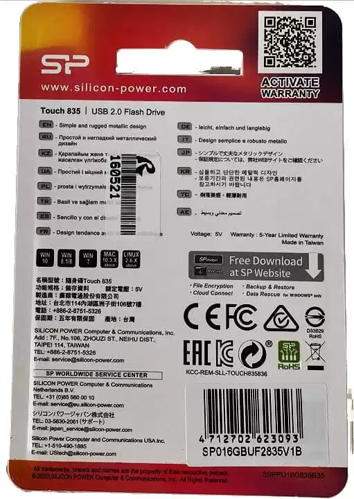 Флешка 16 Гб Silicon Power 835 USB 2.0 синя - зображення 5