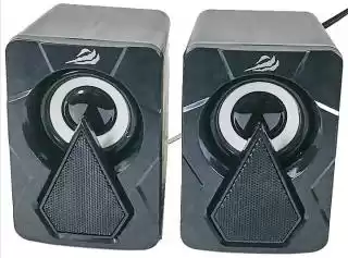 Фото товара Колонки USB Havit HV-SK210 mini, черные с Led подсветкой, мощьность 2*3 Вт, размер 65*65*95 мм