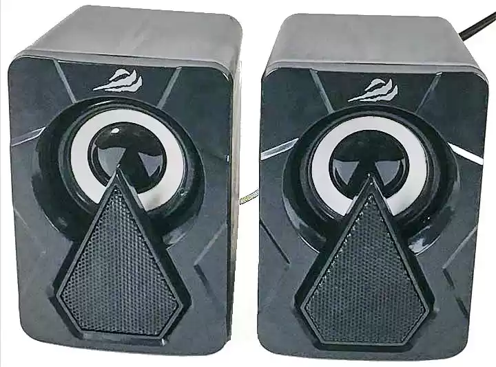 Колонки USB Havit HV-SK210 mini, чорні з Led підсвіткою, потужність 2*3 Вт, розмір 65*65*95 мм - зображення 5