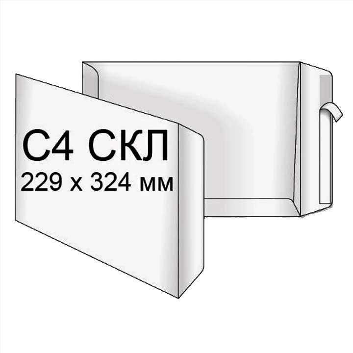 Конвер почтовый С4 СКЛ, 90г, белый. Розмер: 229*324 мм - изображение 1