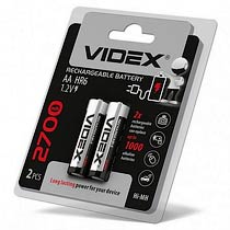 Фото товару Акумулятор AA Videx HR6 2700mAh double blister 2pcs 20/200