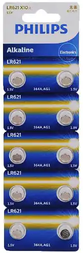 Батарейка G1 Philips, 1.5 V, лужна, бл. 10/1, аналоги: AG1, LR621 - зображення 5