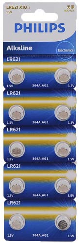 Батарейка G1 Philips, 1.5 V, лужна, бл. 10/1, аналоги: AG1, LR621 - зображення 6