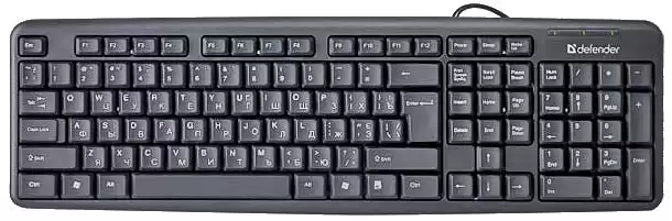 Клавіатура Defender HB-420 B, USB, Black - зображення 5