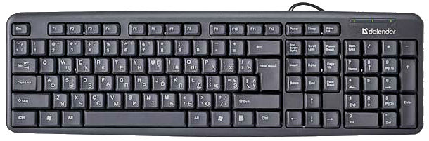 Клавиатура Defender HB-420 B, USB, Black - изображение 1