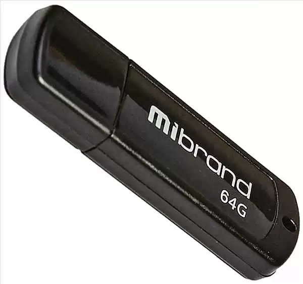 Флешка 64 Гб Mibrand Grizzly USB 2.0 чорна - зображення 5