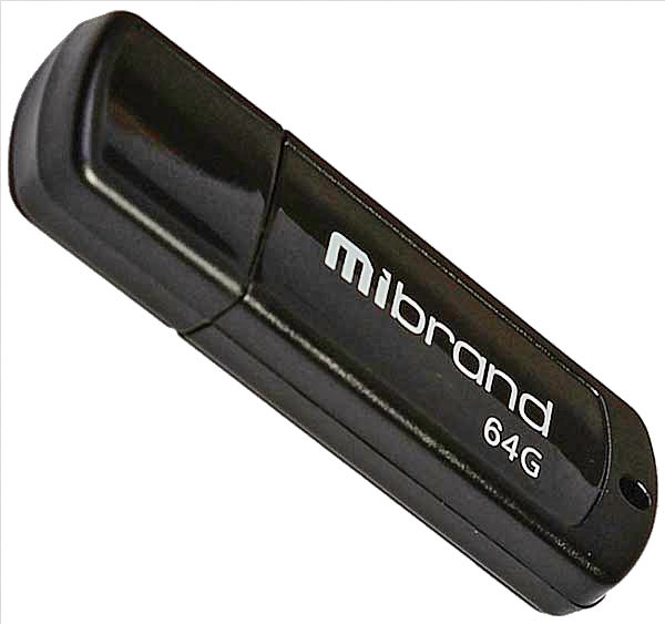 Флеш-память USB Mibrand Grizzly 64Gb USB 2.0 Black - изображение 1