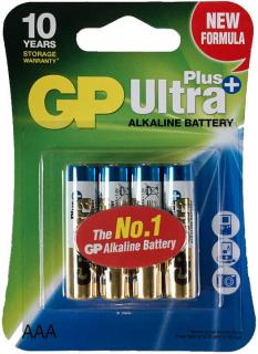 Фото товару Батарейка AAA LR03, GP Ultra Plus Alkaline, 1,5 V, лужна, уп. 24/4, аналоги: Micro, MN2400, AM4, E92, 24A, K3A, R03