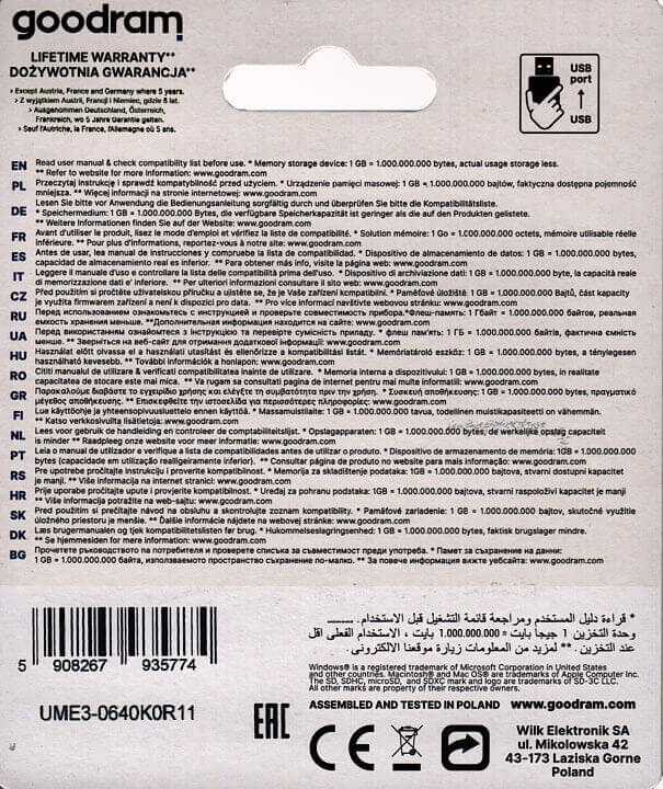 Флешка 64 Гб GOODRAM UME3 USB 3.0 - зображення 7