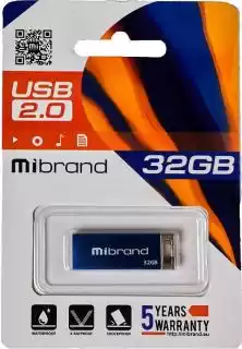Фото товара Флеш память USB Mibrand Chameleon 32Gb USB 2.0 синяя