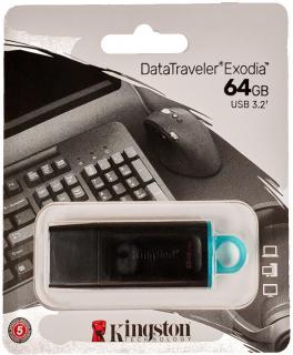 Фото товару Флешка 64 Гб Kingston DataTraveler Exodia USB 3.2