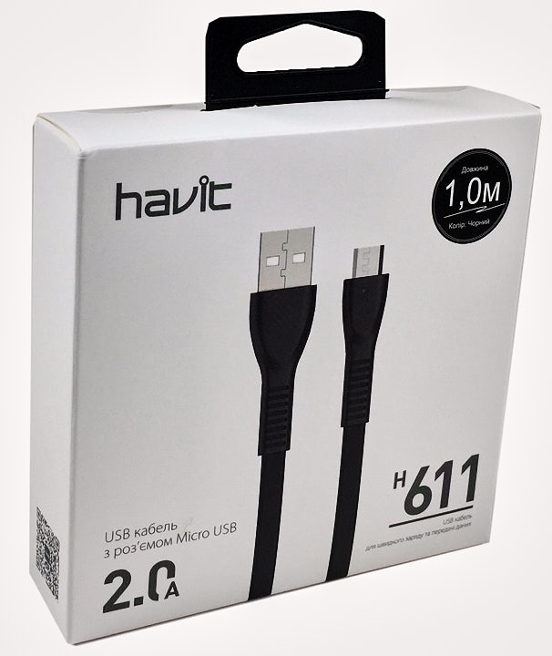 Кабелі USB Male на micro USB, Havit HV-H611, 1 м - зображення 9
