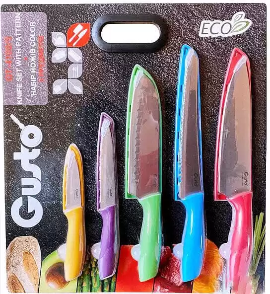 Набір кухонних ножів Color GUSTO із 5 шт. - зображення 5
