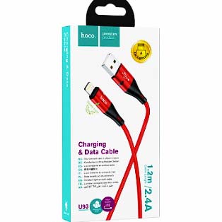 Фото товару Кабель з USB до micro USB Hoco U93 1.2 м червоний