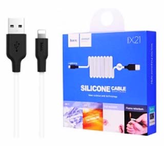 Фото товару Кабель з USB до micro USB Hoco X21 1 м, силікон чорно-білий