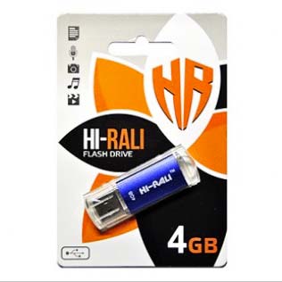 Фото товару Флешка 4 Гб Hi-Rali Rocket USB 2.0 синя