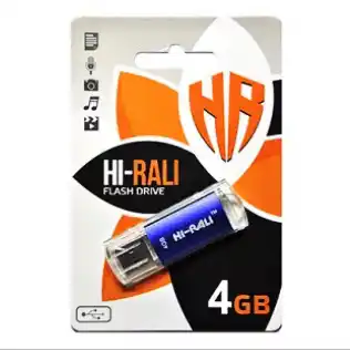 Флешка 4 Гб Hi-Rali Rocket USB 2.0 синя - зображення 5