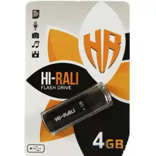 Флешка 4 Гб Hi-Rali Stark USB 2.0 чорна - зображення 5