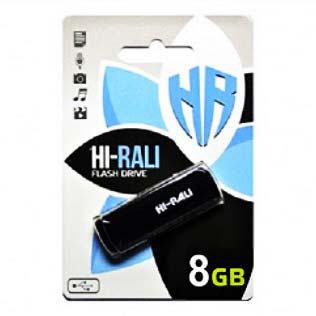 Флешка 8 Гб Hi-Rali Taga USB 2.0 чорна - зображення 6