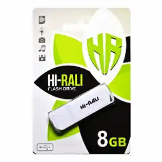 Флешка 8 Гб Hi-Rali Taga White USB 2.0 - зображення 5