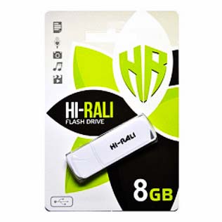 Флешка 8 Гб Hi-Rali Taga White USB 2.0 - зображення 6