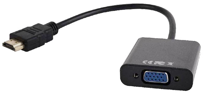 Перетворювач сигналу з HDMI male на VGA female з кабелем 10 см Atcom 9220 - зображення 1