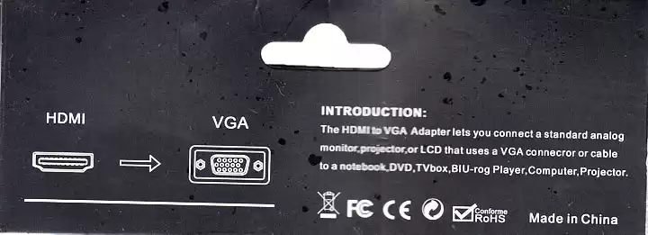 Перетворювач сигналу з HDMI male на VGA female з кабелем 10 см Atcom 9220 - зображення 5