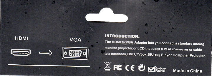 Перетворювач сигналу з HDMI male на VGA female з кабелем 10 см Atcom 9220 - зображення 3
