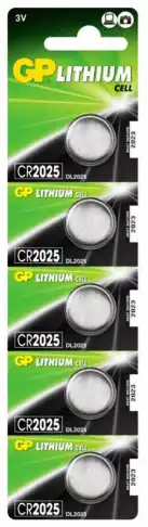 Батарейка CR2025 GP, 3 V, літієва, бл. 5/1, аналоги: CR2025, DL2025, ECR2025, BR2025, KCR2025, L2025 - зображення 5