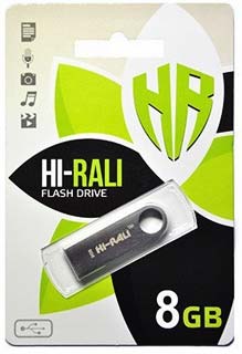 Фото товару Флешка 8 Гб Hi-Rali Shuttle USB 2.0 чорна