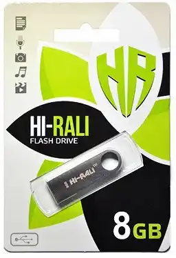 Флешка 8 Гб Hi-Rali Shuttle USB 2.0 чорна - зображення 5