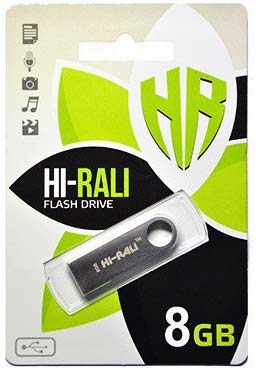 Флешка 8 Гб Hi-Rali Shuttle USB 2.0 чорна - зображення 6