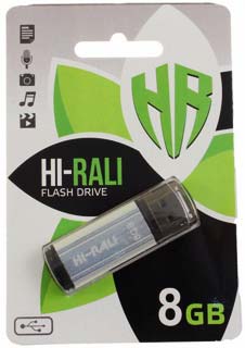 Фото товару Флешка 8 Гб Hi-Rali Shuttle USB 2.0 срібла