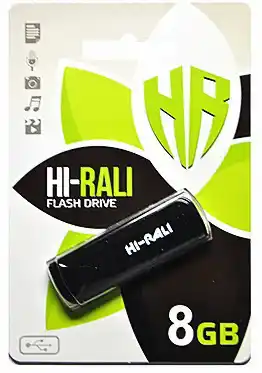 Флешка 8 Гб Hi-Rali Stark USB 2.0 чорна - зображення 5